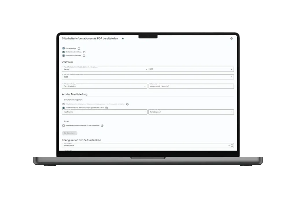 Mitarbeiterinformationen als E-Mail-Versand