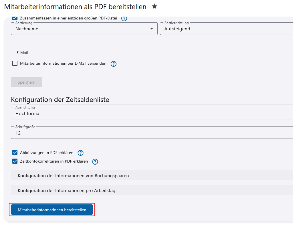 Starten des Mailversands