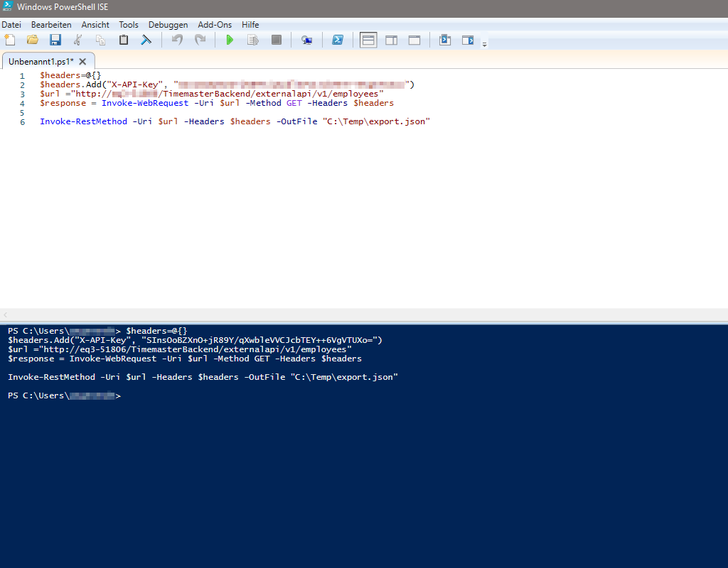 Ausgabe in Powershell