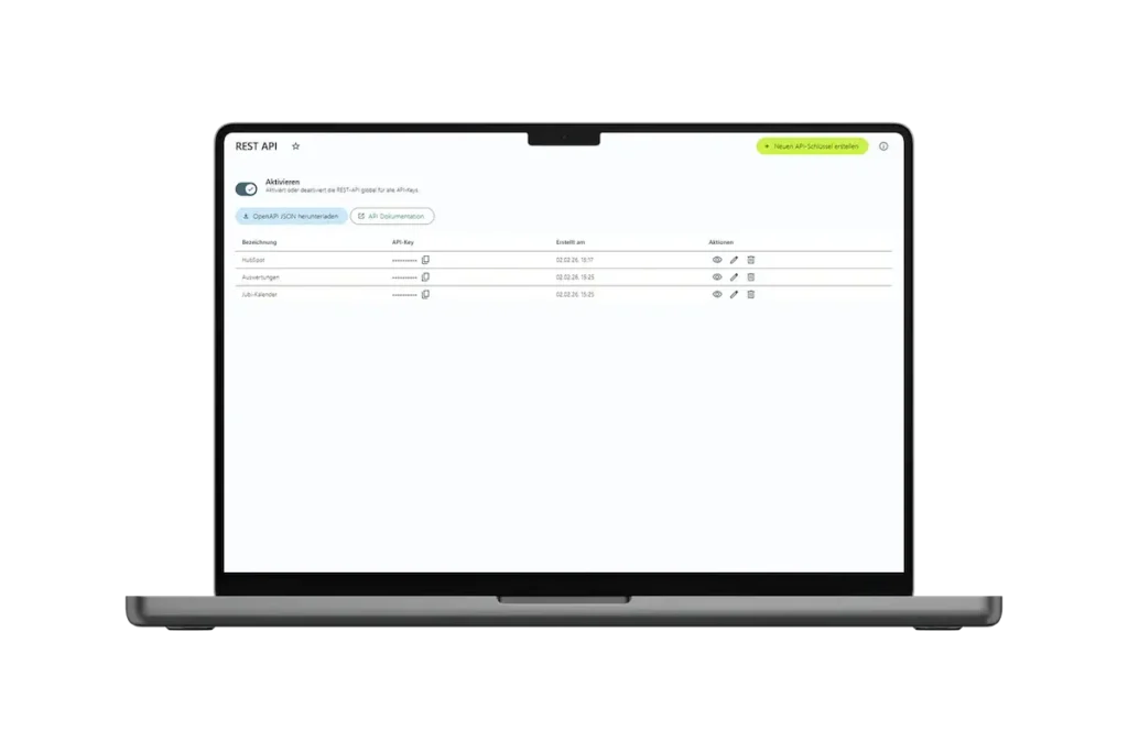 Bearbeitung von Datensätzen in der Rest-API-Schnittstelle
