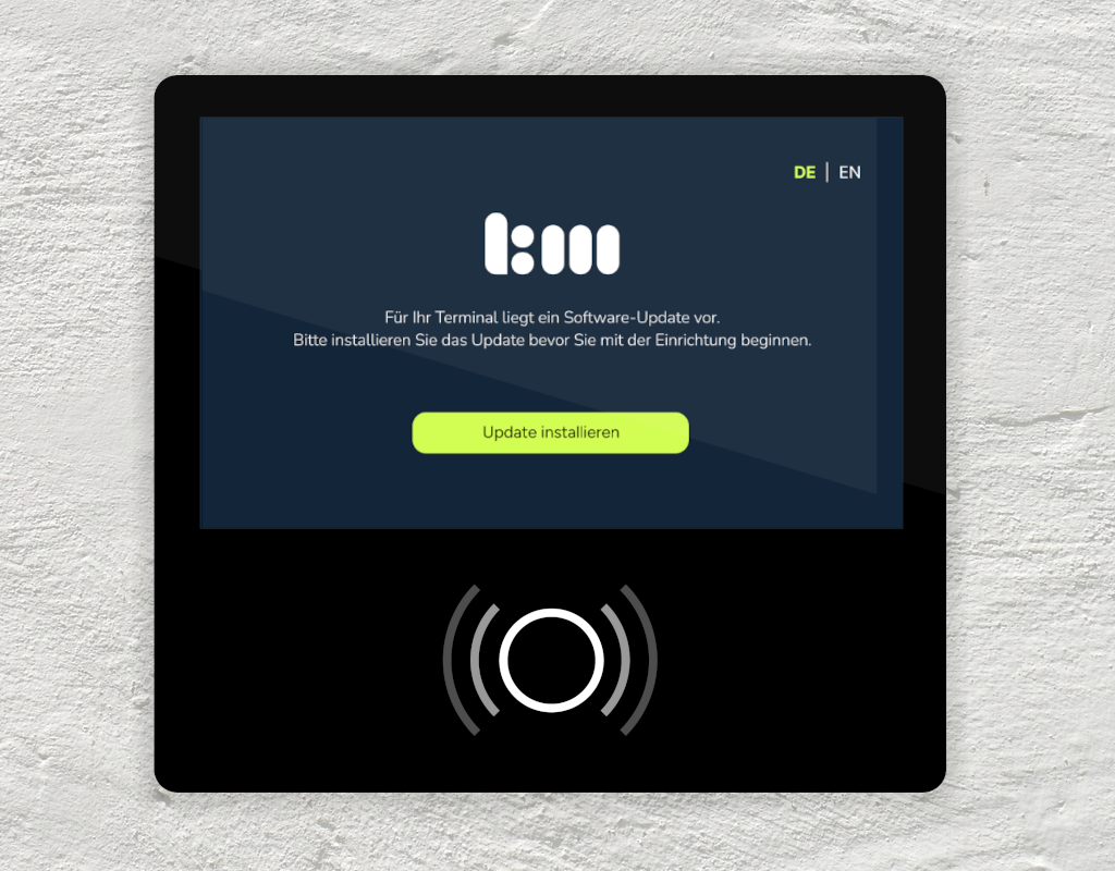 Initiales Update beim Timemaster GO Terminal