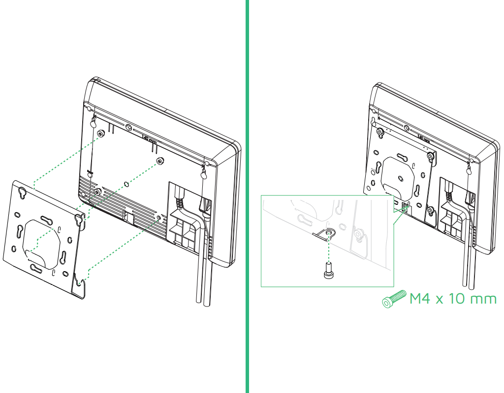 Einhängen und sichern des Terminals