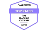 Top Rated Badge Timetracking Software in Q2/2025 Timemaster top bewertet auf OMR Reviews